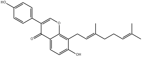 8-香叶草基大豆苷元结构式
