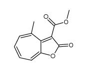 4-methyl-2-oxo-2H-cyclohepta[b]furan-3-carboxylic acid methyl ester Structure