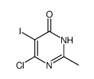 6-氯-5-碘-2-甲基嘧啶-4-酚结构式