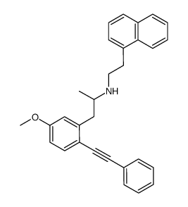 N-<2-<5-methoxy-2-(phenylethynyl)phenyl>-1-methylethyl>-1-naphthaleneethanamine Structure