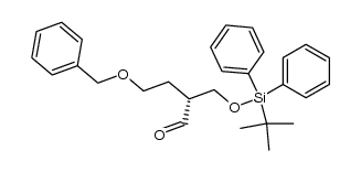 (R)-4-(benzyloxy)-2-(((tert-butyldiphenylsilyl)oxy)methyl)butanal结构式