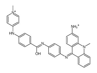 N-[4-[(3-amino-10-methylacridin-10-ium-9-yl)amino]phenyl]-4-[(1-methylpyridin-1-ium-4-yl)amino]benzamide结构式