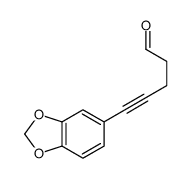5-(1,3-benzodioxol-5-yl)pent-4-ynal结构式