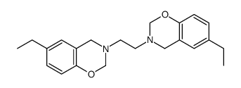 6-ethyl-3-[2-(6-ethyl-2,4-dihydro-1,3-benzoxazin-3-yl)ethyl]-2,4-dihydro-1,3-benzoxazine Structure