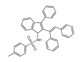 (E)-N-(2-(1,2-diphenylvinyl)-3-phenyl-1H-inden-1-yl)-4-methylbenzenesulfonamide Structure