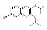 2,3-bis(propan-2-ylsulfanyl)quinolin-7-amine结构式