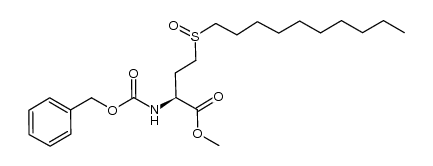 benzyl (S)-1-(methoxycarbonyl)-3-(decylsulfinyl)propylcarbamate Structure
