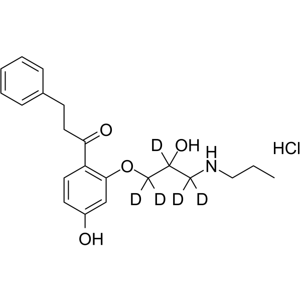 4-Hydroxy Propafenone-d5 hydrochloride Structure