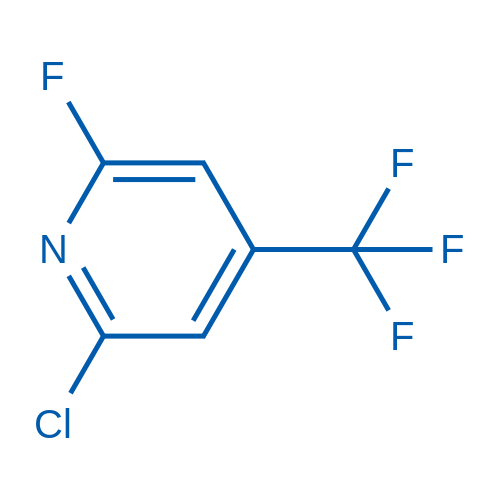 2-氯-6-氟-4-(三氟甲基)吡啶结构式