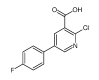 2-chloro-5-(4-fluorophenyl)pyridine-3-carboxylic acid结构式