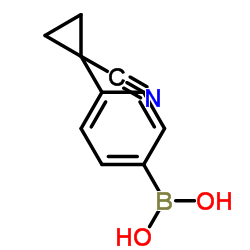 (4-(1-Cyanocyclopropyl)phenyl)boronic acid structure