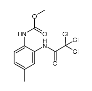 N-methoxycarbonyl-2-(2',2',2'-trichloroacetylamino)-4-methylaniline结构式