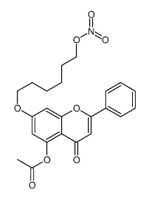 7-(6-(硝基氧基)己氧基)-4-氧代-2-苯基-4H-色烯-5-乙酸结构式