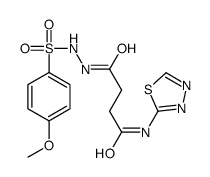 4-[2-(4-methoxyphenyl)sulfonylhydrazinyl]-4-oxo-N-(1,3,4-thiadiazol-2-yl)butanamide Structure