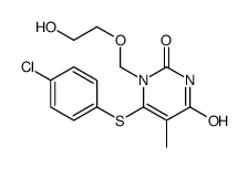 6-(4-chlorophenyl)sulfanyl-1-(2-hydroxyethoxymethyl)-5-methylpyrimidine-2,4-dione Structure