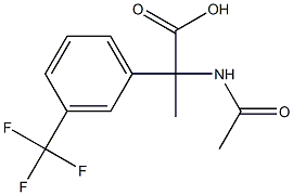 2-acetamido-2-[3-(trifluoromethyl)phenyl]propanoic acid structure