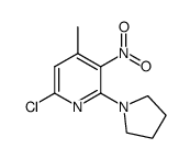 6-chloro-4-methyl-3-nitro-2-pyrrolidin-1-yl-pyridine Structure