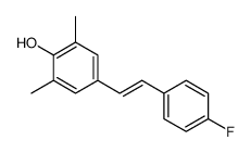 2,6-dimethyl-4-(2-(4-fluorophenyl)ethenyl)phenol Structure