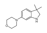 4-(3,3-dimethylindolin-6-yl)morpholine结构式