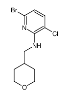 6-bromo-3-chloro-N-((tetrahydro-2H-pyran-4-yl)methyl)pyridin-2-amine结构式