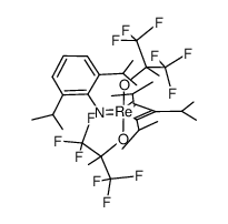 Re(2,6-i-Pr2C6H3N)(C3-i-Pr3){OC(CF3)2Me}2结构式