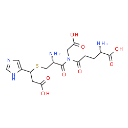S-(2-carboxy-1-(1H-imidazol-4-yl)ethyl)glutathione结构式