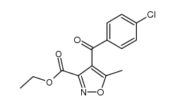 Ethyl 4-(4-chlorobenzoyl)-5-methylisoxazole-3-carboxylate结构式