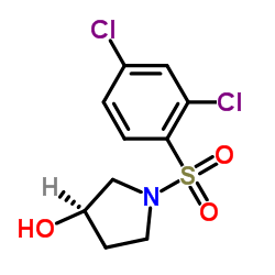 (R)-1-(2,4-Dichloro-benzenesulfonyl)-pyrrolidin-3-ol结构式