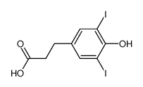 3,5-diiodo-4-hydroxyphenylpropionic acid结构式