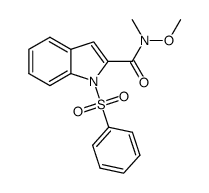 N-methoxy-N-methyl-1-phenylsulfonylindole-2-carboxamide结构式
