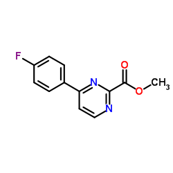 4-(4-氟苯基)嘧啶-2-羧酸甲酯结构式