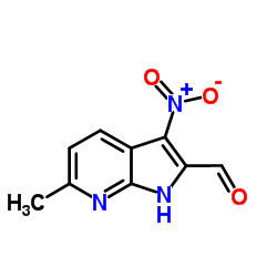 6-Methyl-3-nitro-1H-pyrrolo[2,3-b]pyridine-2-carbaldehyde Structure