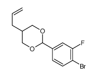 2-(4-bromo-3-fluorophenyl)-5-prop-2-enyl-1,3-dioxane Structure