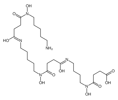 4-[4-[[4-[5-[[4-[5-aminopentyl(hydroxy)amino]-4-oxobutanoyl]amino]pentyl-hydroxyamino]-4-oxobutanoyl]amino]butyl-hydroxyamino]-4-oxobutanoic acid结构式