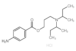 1-Propanol,3-[bis(1-methylpropyl)amino]-, 1-(4-aminobenzoate), hydrochloride (1:1) structure