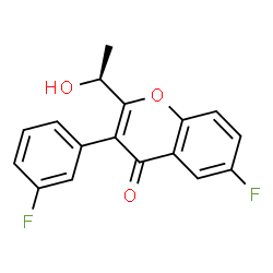 (S)-6-fluoro-3-(3-fluorophenyl)-2-(1-hydroxyethyl)-4H-chromen-4-one Structure