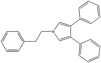 1-苯乙基-3,4-二苯基-1H-吡咯结构式