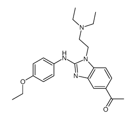1-[1-[2-(diethylamino)ethyl]-2-(4-ethoxyanilino)benzimidazol-5-yl]ethanone结构式