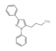 5-丁基-1,3-二苯基-1H-吡唑结构式