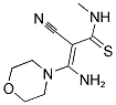 3-AMINO-2-CYANO-N-METHYL-3-MORPHOLINO-2-PROPENETHIOAMIDE结构式