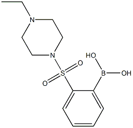 2-(4-乙基哌嗪-1-基磺酰)苯基硼酸结构式