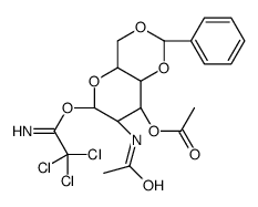 2-(Acetylamino)-2-deoxy-3-O-acetyl-4,6-O-benzylidene-α-D-galactopyranose Trichloroacetimidate结构式