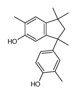 5-Hydroxy-1,1,3,6-tetramethyl-3-(4'-hydroxy-3'-methyl-phenyl)-indan Structure