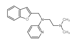 N1-(苯并呋喃-2-甲基)-n2,n2-二甲基-n1-(吡啶-2-基)乙烷-1,2-二胺结构式