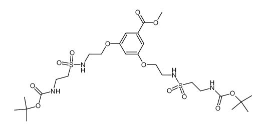 3,5-Bis-[2-(2-tert-butoxycarbonylamino-ethanesulfonylamino)-ethoxy]-benzoic acid methyl ester Structure