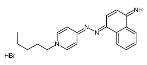 4-[(1-pentylpyridin-1-ium-4-yl)diazenyl]naphthalen-1-amine,bromide Structure