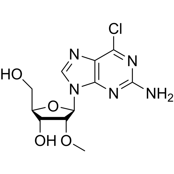 2-Amino-6-chloropurine-9-(2'-O-Methyl)riboside structure