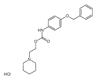 (4-Benzyloxy-phenyl)-carbamic acid 2-piperidin-1-yl-ethyl ester; hydrochloride Structure