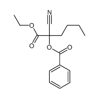 2-Cyano-2-(benzoyloxy)hexanoic acid ethyl ester Structure