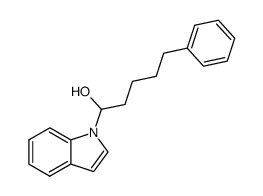 1-(1H-indol-1-yl)-5-phenylpentan-1-ol结构式